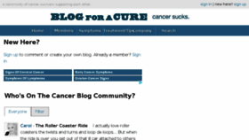 What Blogforacure.com website looked like in 2018 (5 years ago)