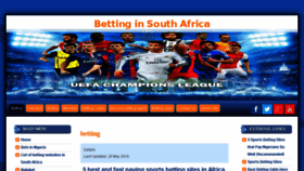 What Bettings.co.za website looked like in 2018 (5 years ago)