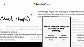 What Barefootchurch.com website looked like in 2018 (5 years ago)