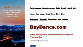 What Baydance.com website looked like in 2018 (5 years ago)