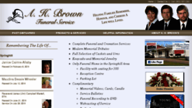 What Brownsfuneralhome.com website looked like in 2018 (5 years ago)