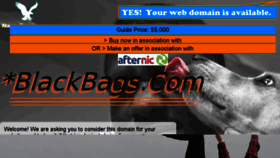 What Blackbags.com website looked like in 2018 (5 years ago)