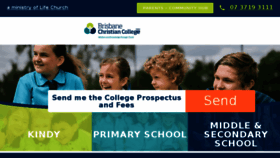What Brisbanechristiancollege.com.au website looked like in 2018 (5 years ago)