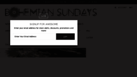 What Bohemiansundays.com website looked like in 2018 (5 years ago)