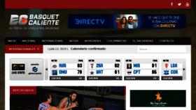 What Basquetcaliente.com website looked like in 2018 (5 years ago)