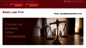 What Beatylawfirm.com website looked like in 2018 (5 years ago)