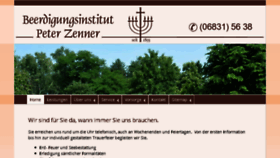 What Beerdigungsinstitut-zenner.de website looked like in 2018 (5 years ago)
