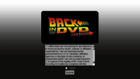 What Backintimedvd.com website looked like in 2018 (5 years ago)