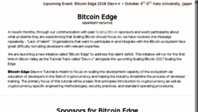 What Bitcoinedge.org website looked like in 2018 (5 years ago)