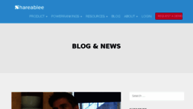 What Blog.shareablee.com website looked like in 2018 (5 years ago)