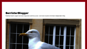 What Barristerblogger.com website looked like in 2018 (5 years ago)