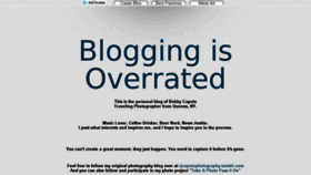 What Bloggingisoverrated.com website looked like in 2018 (5 years ago)