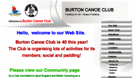 What Burtoncanoeclub.co.uk website looked like in 2018 (5 years ago)