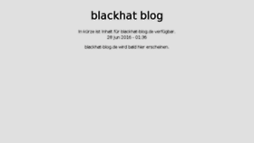 What Blackhat-blog.de website looked like in 2018 (7 years ago)