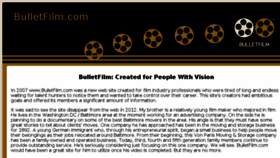What Bulletfilm.com website looked like in 2018 (5 years ago)