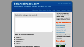 What Balancebraces.com website looked like in 2018 (5 years ago)
