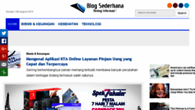 What Blogsederhana.web.id website looked like in 2018 (5 years ago)