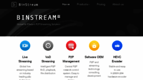 What Binstream.io website looked like in 2018 (5 years ago)