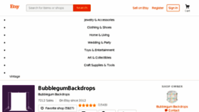 What Bubblegumbackdrops.com website looked like in 2018 (5 years ago)