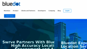 What Bluedot.io website looked like in 2018 (5 years ago)