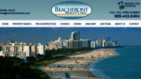 What Beachfrontonline.com website looked like in 2018 (5 years ago)