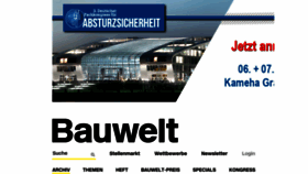 What Bauwelt.de website looked like in 2018 (5 years ago)