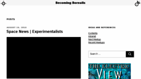 What Becomingborealis.com website looked like in 2018 (5 years ago)