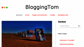 What Bloggingtom.ch website looked like in 2018 (5 years ago)