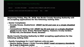 What Buckscountyhousingauthority.org website looked like in 2018 (5 years ago)