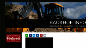 What Backhoeinfo.com website looked like in 2018 (5 years ago)