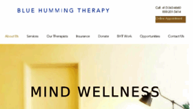 What Bluehummingtherapy.org website looked like in 2018 (5 years ago)