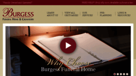 What Burgessfunerals.com website looked like in 2018 (5 years ago)