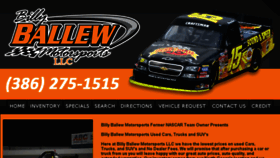 What Billyballewmotorsportsllc2.com website looked like in 2018 (5 years ago)