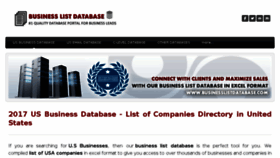 What Businesslistdatabase.com website looked like in 2018 (5 years ago)