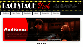 What Backstageutah.com website looked like in 2018 (5 years ago)