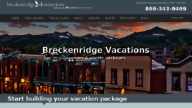 What Breckenridgedestinations.com website looked like in 2018 (5 years ago)