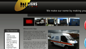 What Bjsigns.co.uk website looked like in 2018 (5 years ago)
