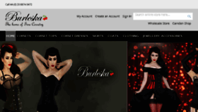 What Burleska.co.uk website looked like in 2018 (5 years ago)