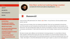 What Brianmayer.com website looked like in 2018 (5 years ago)