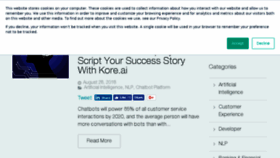 What Blog.kore.ai website looked like in 2018 (5 years ago)