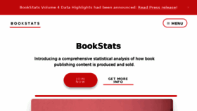 What Bookstats.org website looked like in 2018 (5 years ago)