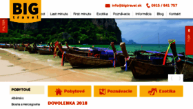What Bigtravel.sk website looked like in 2018 (5 years ago)