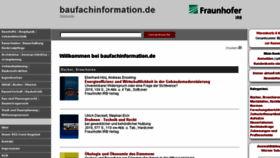 What Baufachinformation.de website looked like in 2018 (5 years ago)