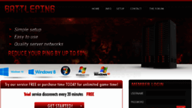 What Battleping.com website looked like in 2018 (5 years ago)