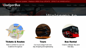 What Badgerbus.com website looked like in 2018 (5 years ago)