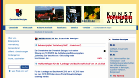 What Betzigau.de website looked like in 2018 (5 years ago)