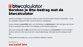 What Btwcalculator.be website looked like in 2018 (5 years ago)