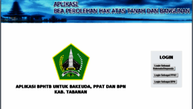 What Bphtb-online.tabanankab.go.id website looked like in 2018 (5 years ago)
