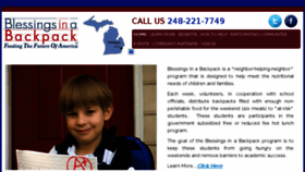 What Blessingsinabackpackmi.org website looked like in 2018 (5 years ago)