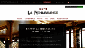 What Bistrotlarenaissance.fr website looked like in 2018 (6 years ago)